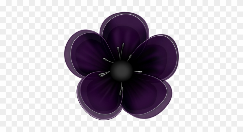 Clip Art Pictures, Purple Party, Button Flowers, Indigo - Flower #300258