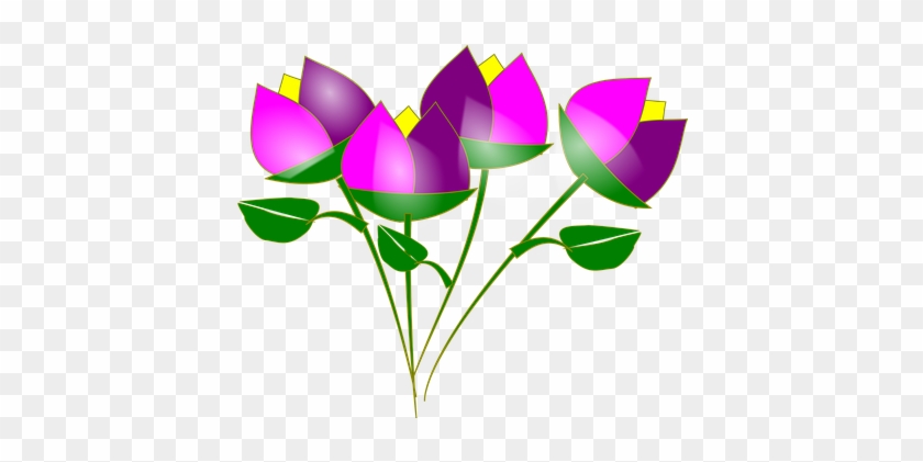 Cartoon Flor Flores Flowers Lilacs Spring - Dibujos Animados De Flores #300538