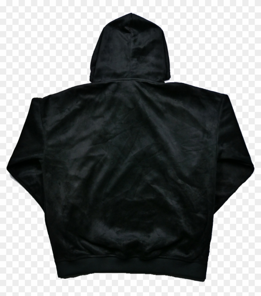 3" Suede Hoodie-black - Hoodie #300564