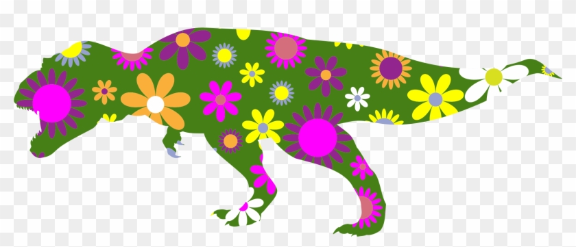 Retro Floral Tyrannosaurus Rex - Retro Floral Tyrannosaurus Rex #301011