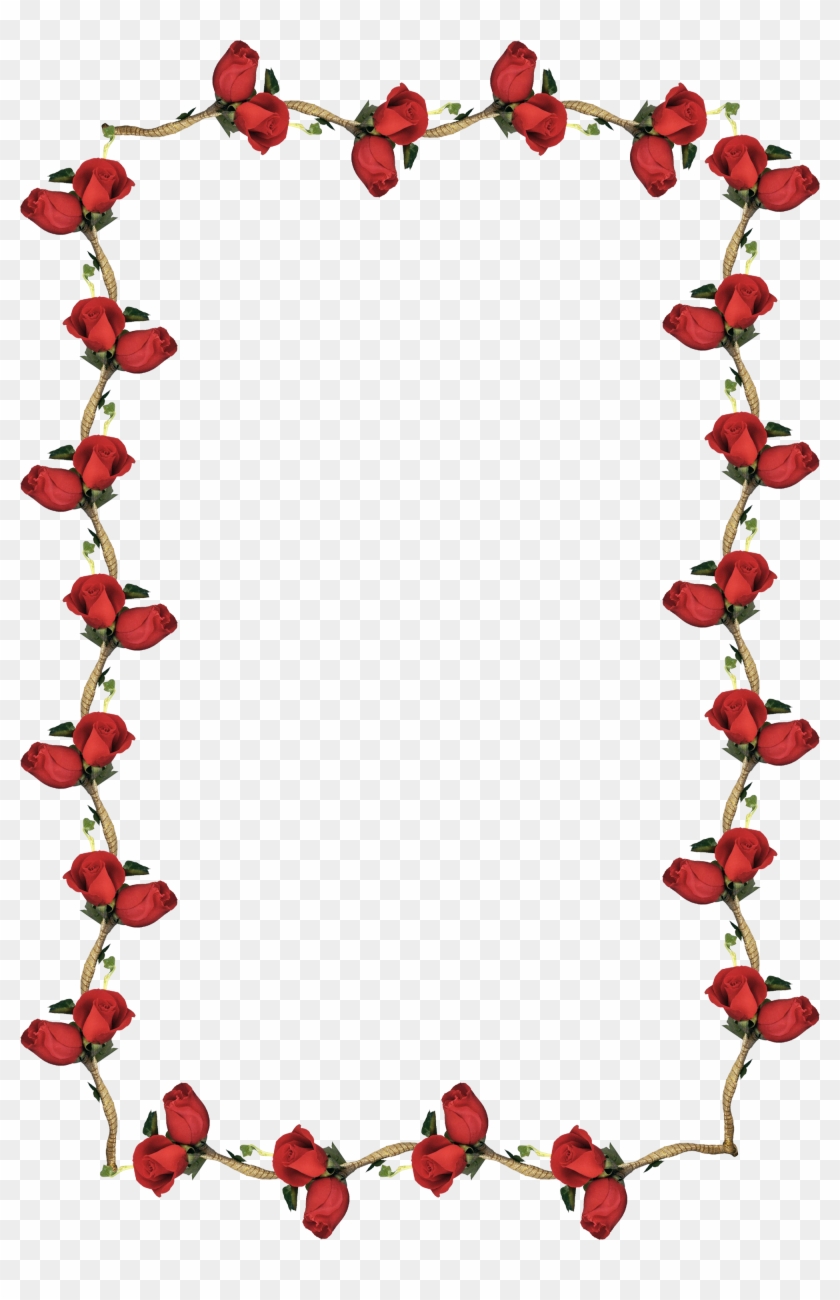 Frames, Search, Research, Searching, Frame - Red Roses Border Transparent #301069