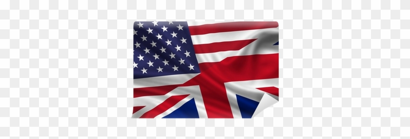 Usa Uk Flag Fahne Flagge Amerika Grossbritannien Wall - Usa Uk Flags #301399
