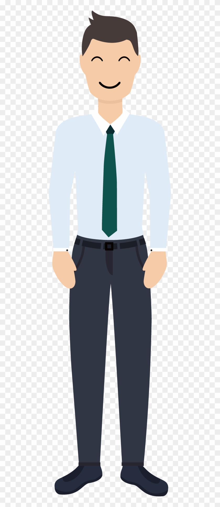 Flat Design Cartoon Icon - 上班 族 卡通 #301901