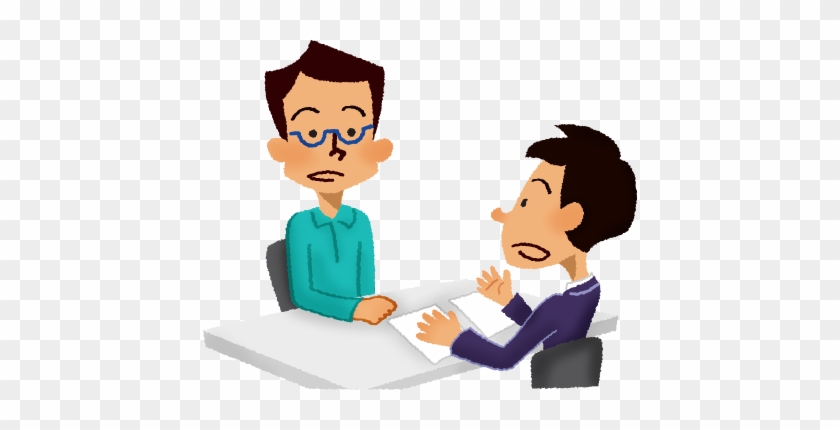 Smiling Man Having Consultation - シニア イラスト 相談 フリー #301928