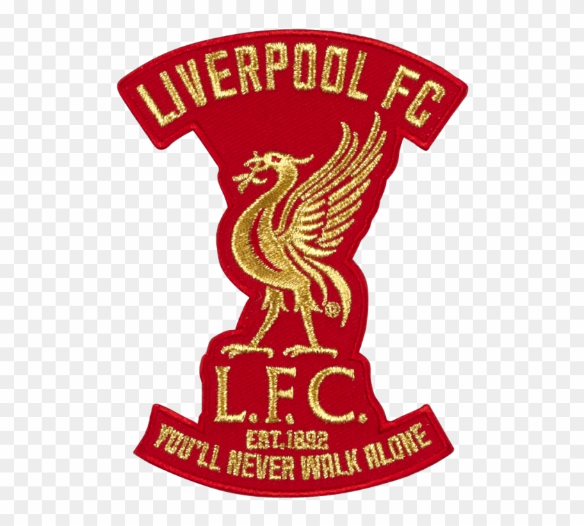 Lfc Liverbird Metallic Gold Thread Patch - Liverpool Fc Logos Bird #302066