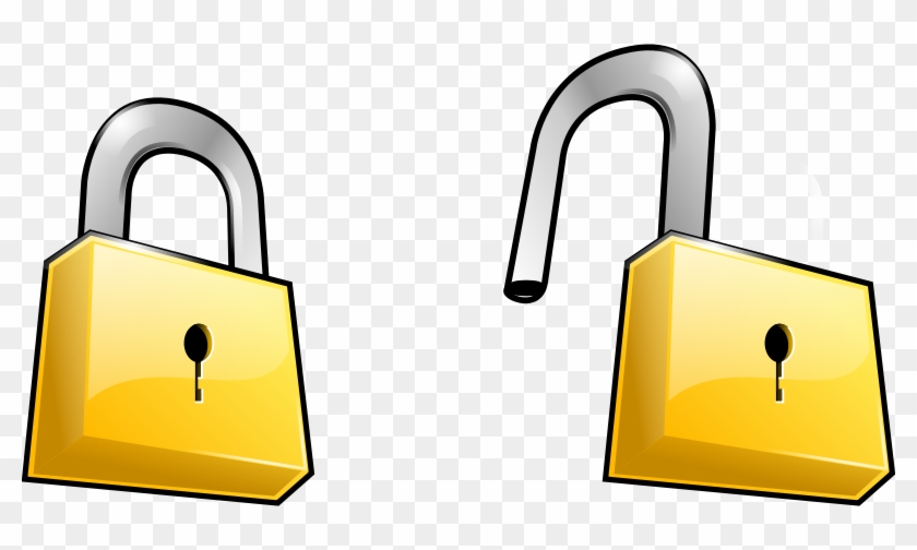 Clip Art Locked Unlocked Clipart - Lock Locked And Unlocked #302150