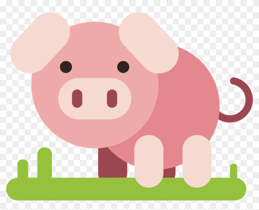 Pig, Animal, Comic, Comic Drawing, Drawing, Flat - Pig Drawing #302828