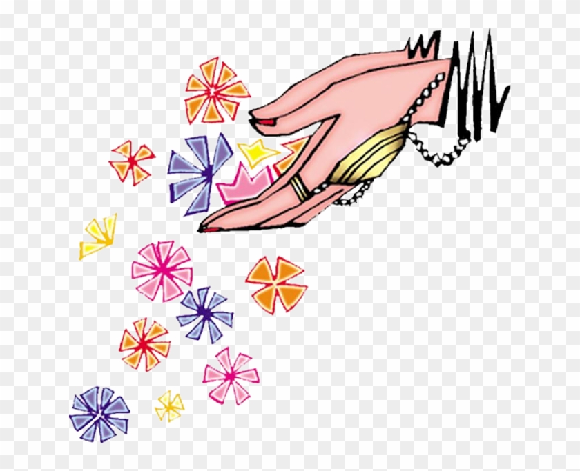 Indian Wedding Clipart Colour Png - Welcome Hands With Flowers #303413