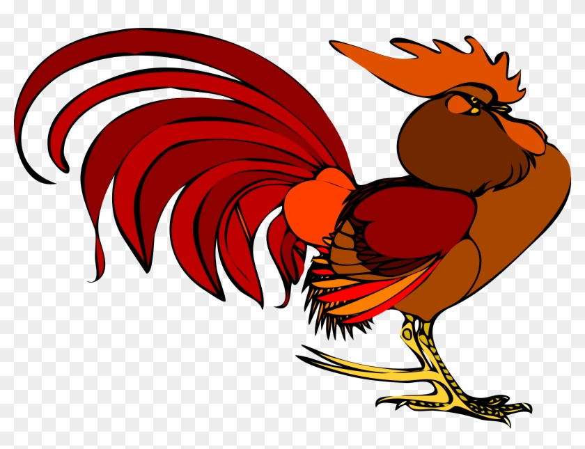 Little Red Hen Clipart - Free Clipart Cute Rooster #304274