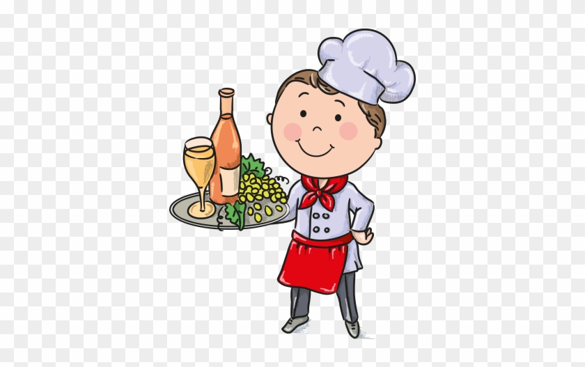 Clipart Servis Tepsisi Tutan Aşçı Çocuk - 廚師 可愛 #304279