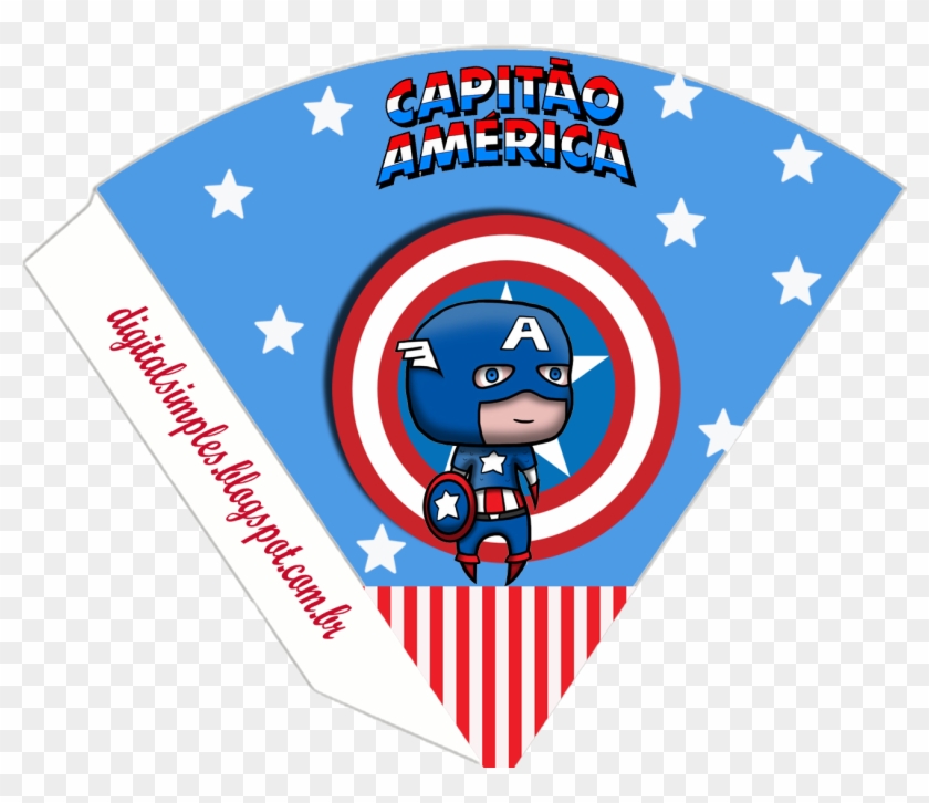 Captain America Free Printable Cones - Capitão América #305070