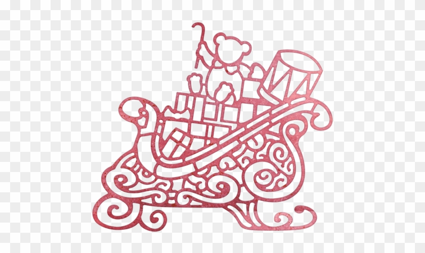 Cheery Lynn Designs Santa's Sleigh Die Cut Out - Cheery Lynn Designs - Santa's Sleigh Die - Dl173 #305491