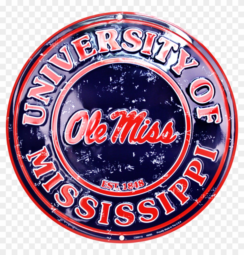 Ole Miss Rebels Circle Sign - Ole Miss Rebels Circle Sign #305727