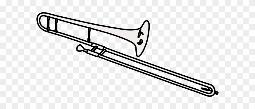 Trombone Clip Art At Clker Com Vector Clip Art Online - Trombone Black And White #305760