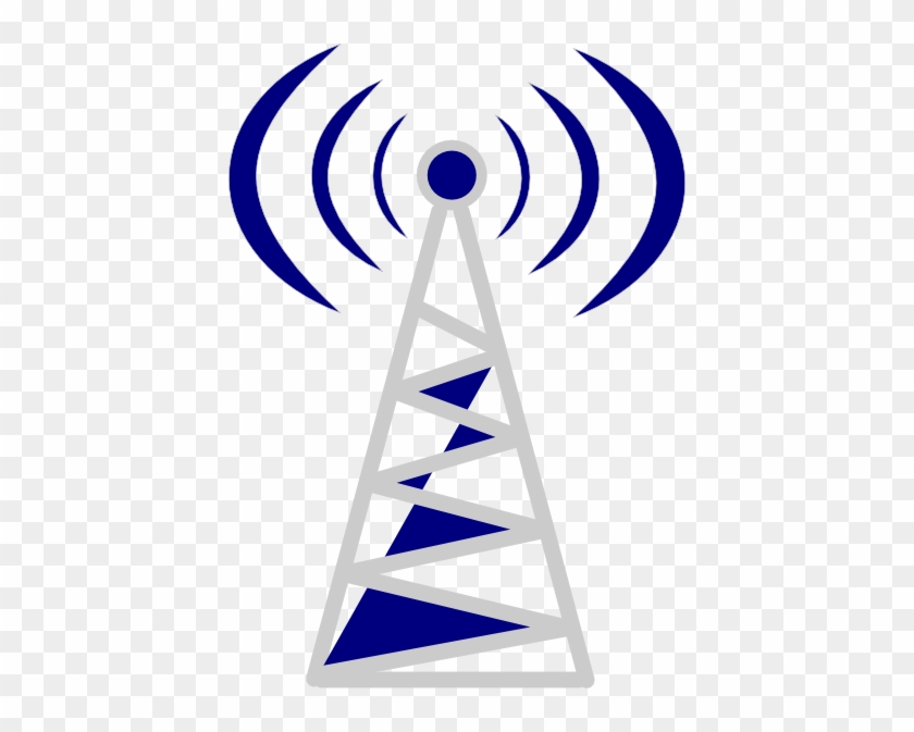 Telecom Tower Blue Clip Art At Clker - Telecommunication Clipart #306032