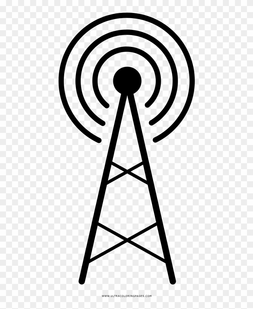Radio Tower Coloring Page - Antena Icono #306040