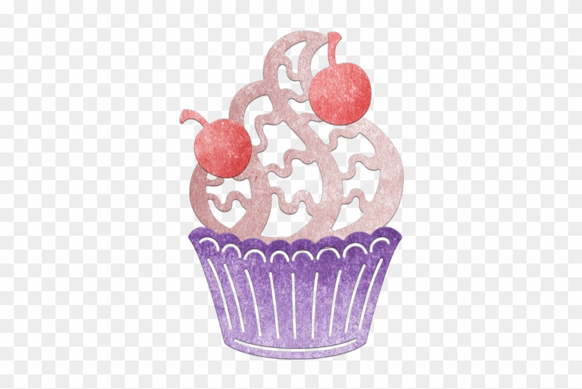Cheery Lynn Designs Cupcake Die Cut Out - Cheery Lynn Designs Die-cupcake, 1.875"x1" Clcabd42 #306066