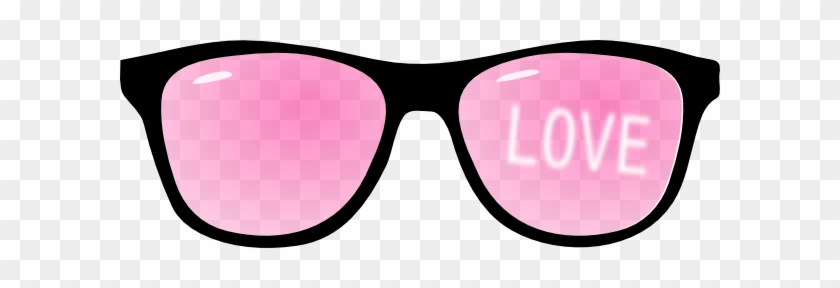 Black And Pink Love Shades Clip Art - Sunglass Icon Png #306939