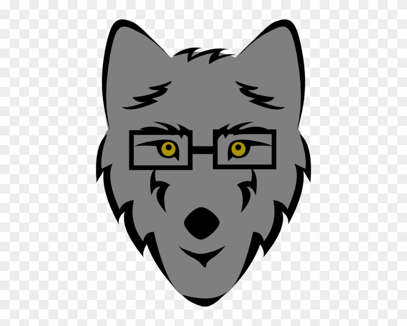 Wolf With Glasses Clip Art At Clker - Wolf Clip Art #307235