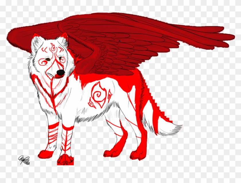 White Wolf Clipart Red Wolf - White Wolf Anime Red #307273