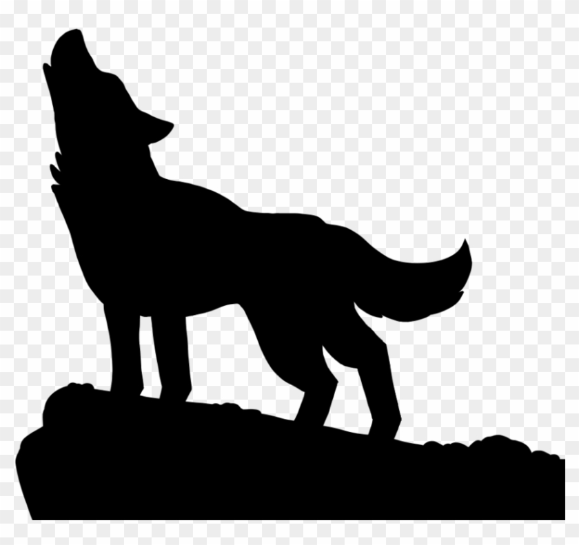 Gray Wolf Silhouette Drawing Clip Art - Lone Wolf Silhouette #307323