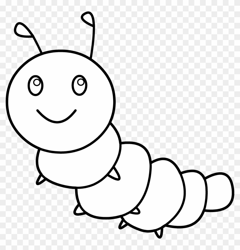 Caterpillar Clip Art - Caterpillar Clipart Black And White #307726