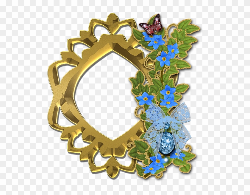 Photo, Frame, Scrapbook, Flowers, List, Nature, Gold - Gentiana #308045