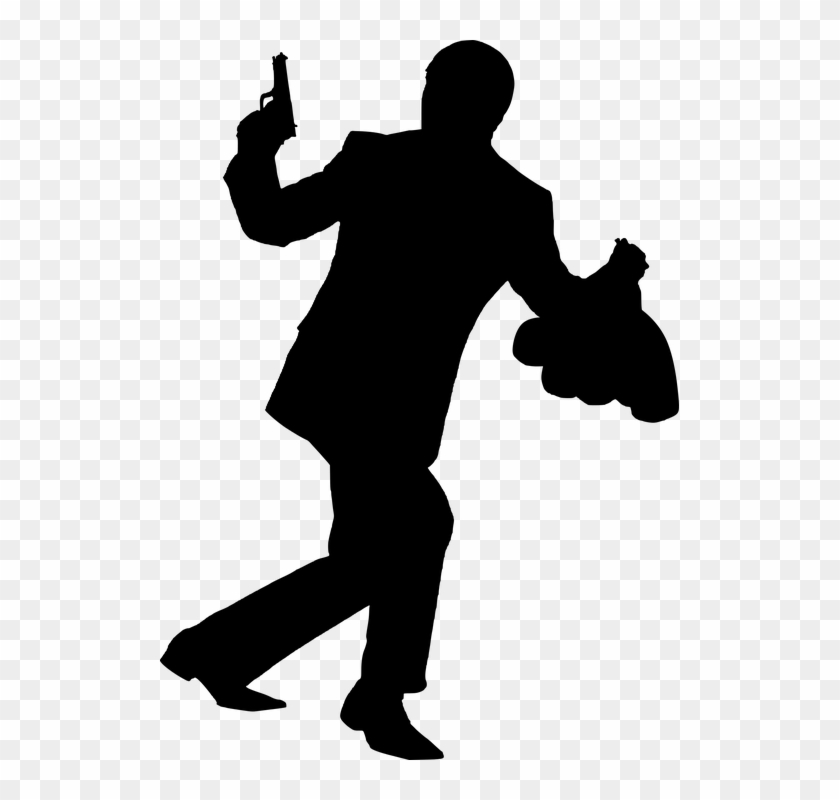 Robber Silhouette - Crime Silhouette #53434