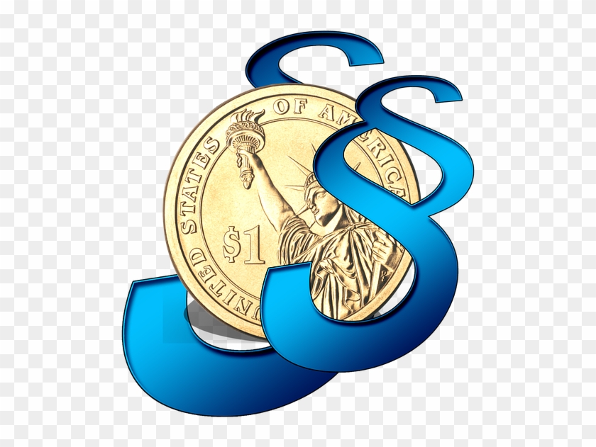 Clause Dollar Finance Law Money Usa America - Silver Plated Neckless And Golden Dollar Coin Pendant #53946