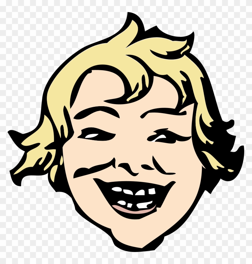 Head, People, Boy, Happy, Kid, Faces, Kids, Face - Happy Cartoon Human Face #54189