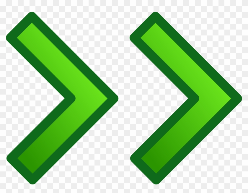 Green Right Double Arrows Set Clip Art At Clker Com - Red Green Arrow Icon #54301