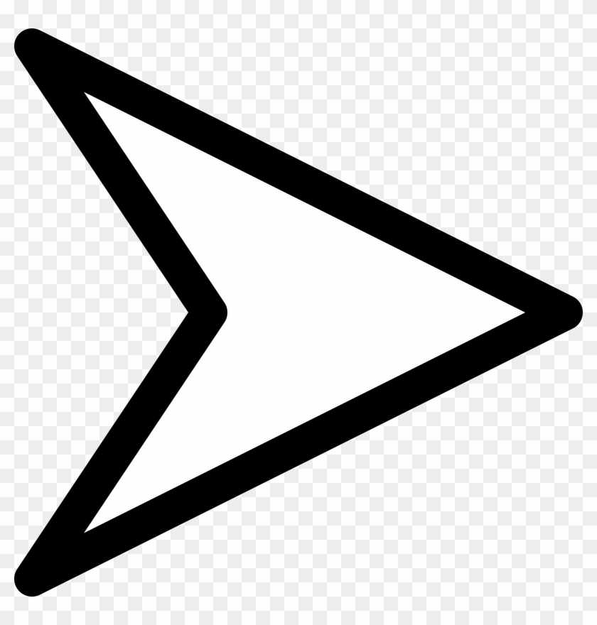 Plain Right White Arrow Clip Art At Clker Com Vector - White Arrow Png Transparent #54333