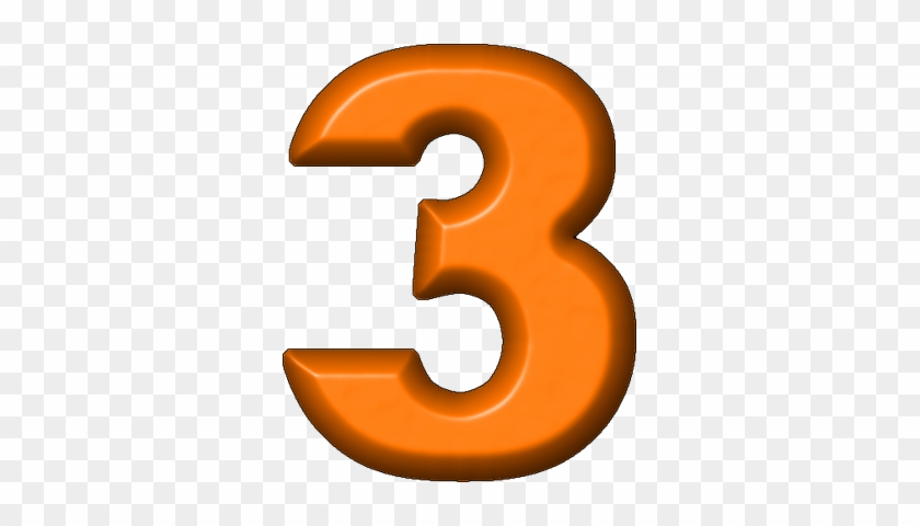Orange Clipart Number 3 - Green Number Three #55728