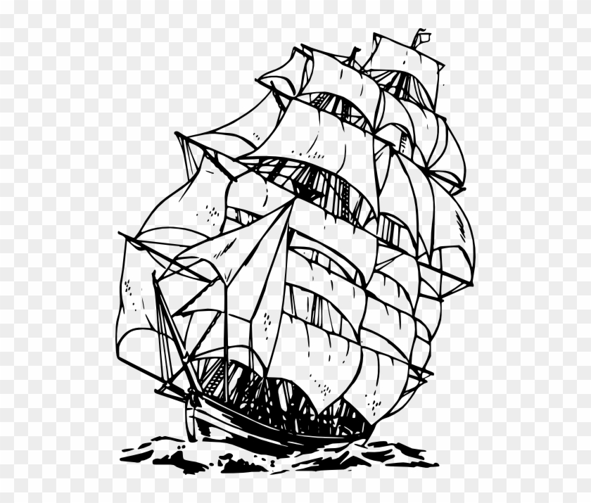 Clip Art - Clipper Ship Clip Art #55881