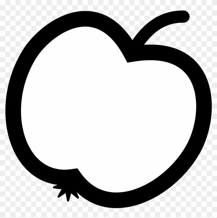 Vector Graphic Clip Art - Black And White Apple Clipart #56313