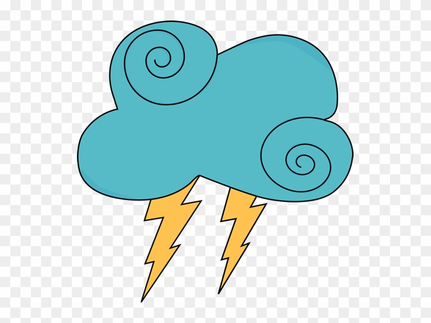 Dark Blue Swirly Cloud And Lightning - Raining Clouds Clip Art #56496