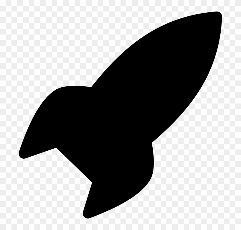 Space Shuttle Rocket Ship Craft Flight Launch - Spaceship Silhouette Vector #56688