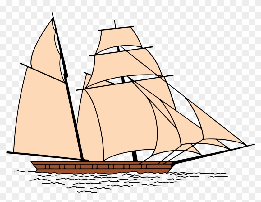 Sailboat Dhow Clip Art - Vintage Sailboat Shower Curtain #56757