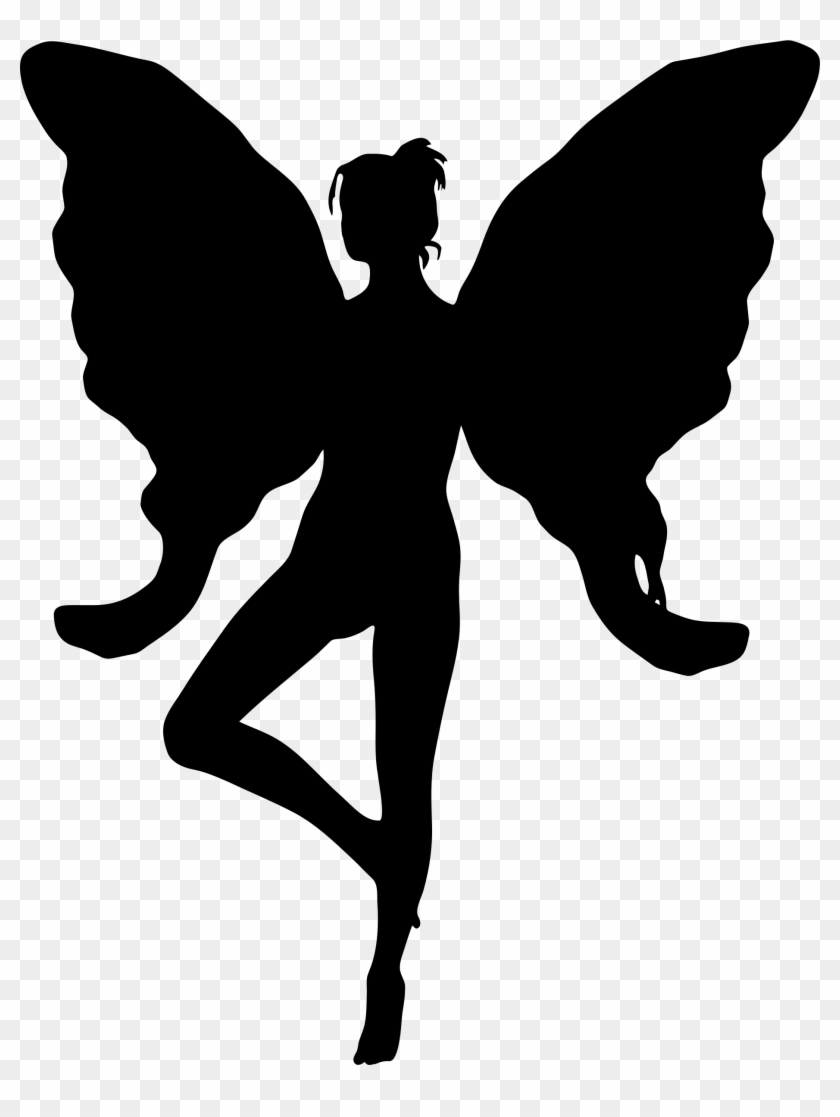 Clipart - Silhouette Of Fairy Wings #58410