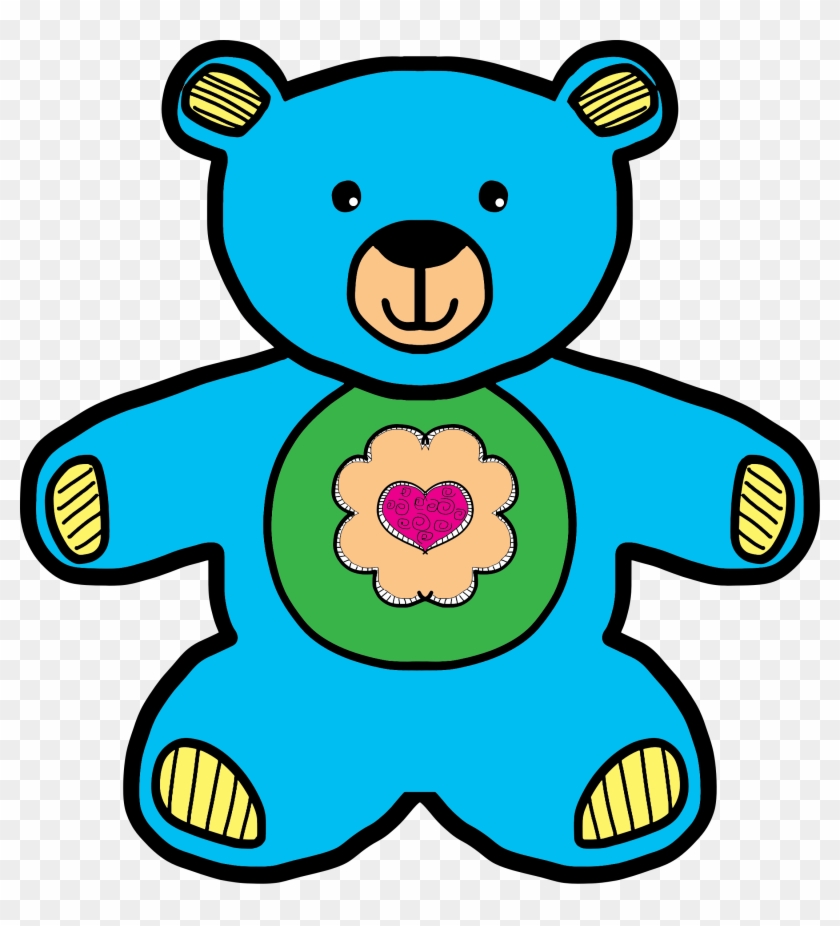 Blue Teddy Bear Clipart - Teddy Bear For Drawing #58921
