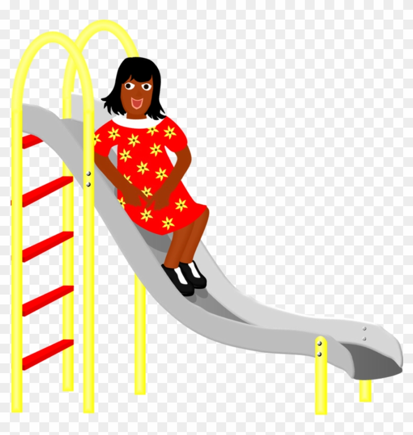 Fun, "un" Word Family, Girl On A Slide, Play, Playground - Boy On A Slide #60442