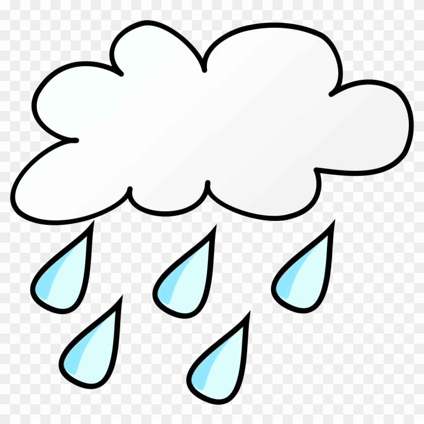 Cartoon Rain Cloud Clip Art - Rainy Weather Clip Art #60826
