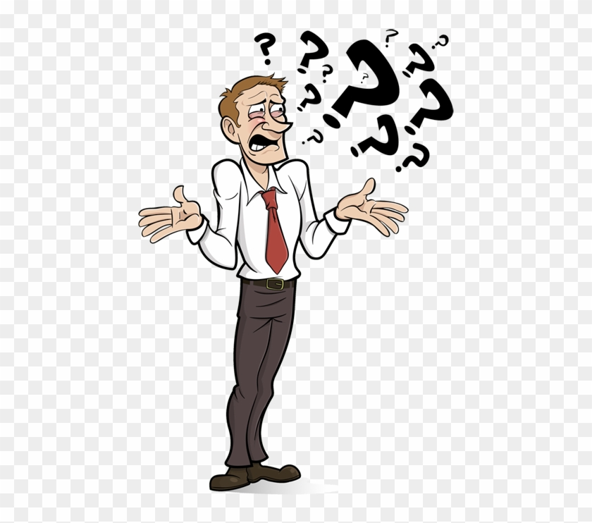 Cartoon Man Royalty-free Clip Art - Confused Person Cartoon #308778