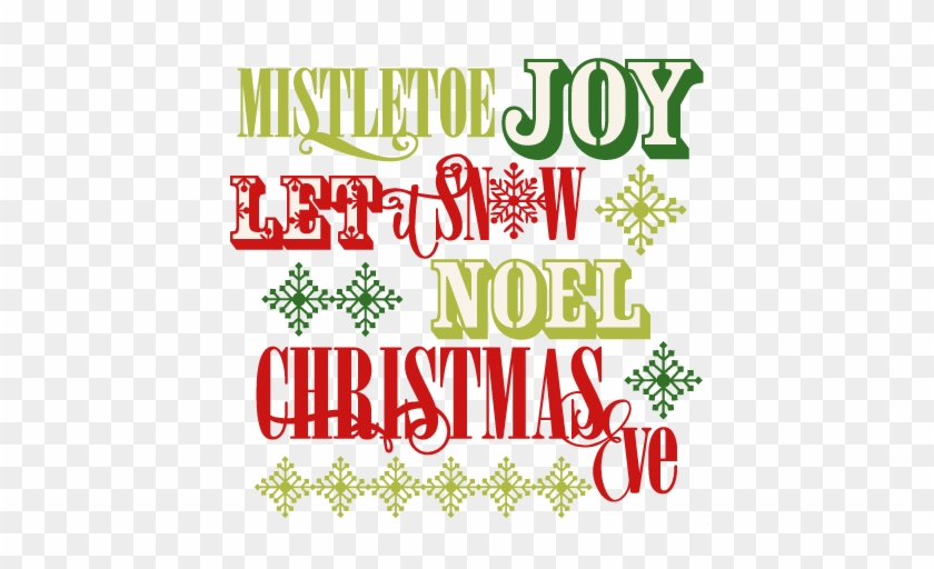 Holiday Words Svg Scrapbook Clip Art Christmas Cut - Scalable Vector Graphics #308955