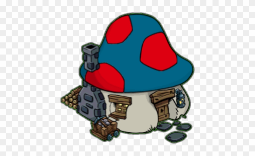 Smurf Village Mushroom House Clipart - Smurfs House #309742
