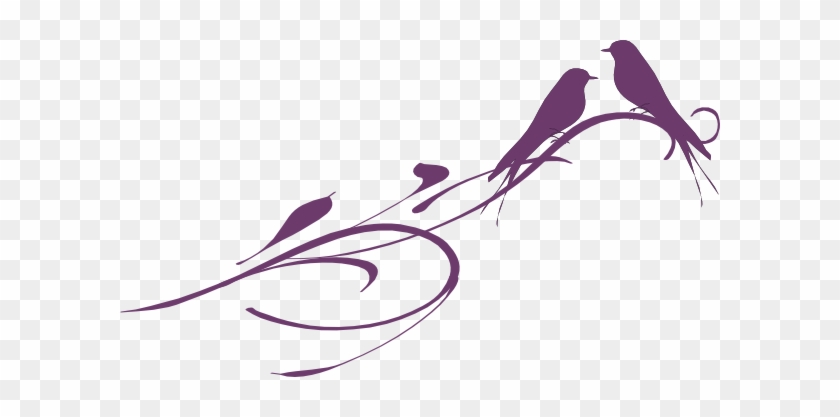 Love Birds On A Branch Clip Art - D Love K Logo #310656