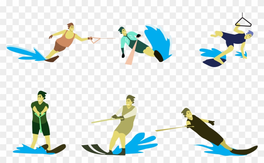 Water Skiing Euclidean Vector Clip Art - Water Skiing Euclidean Vector Clip Art #310842