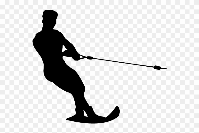 Water Skiing Clip Art - Water Ski Silhouette Clip Art #310848