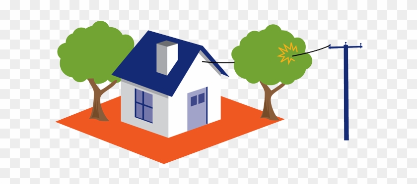 Power Line Clipart House - Climbing A Tree Beside A Powerline #311286