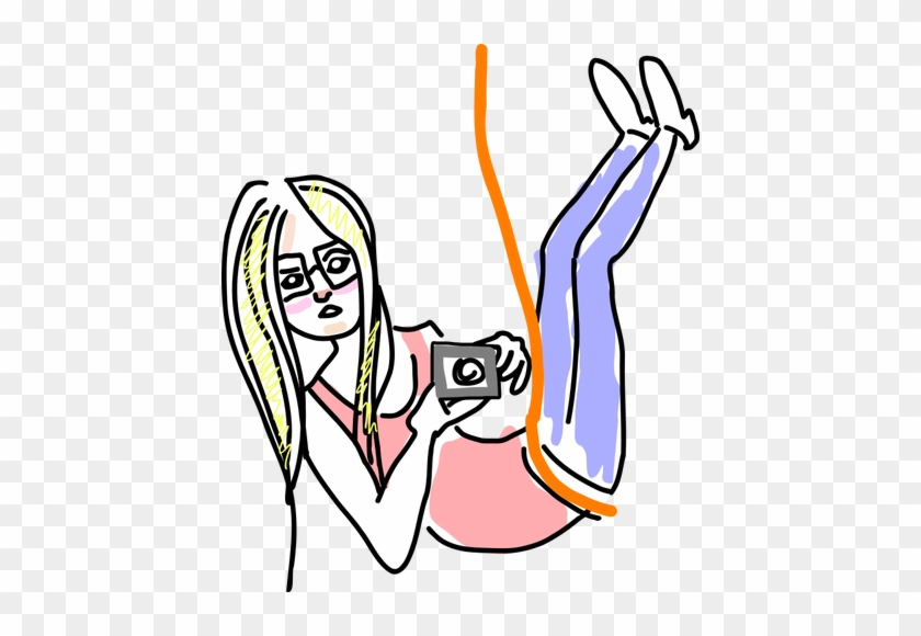 Girl Photographer Vector Image - Cartoon #311472